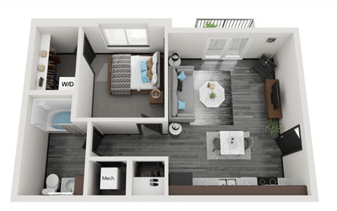 1 bed 1 bath at Lofts at Fox Ridge, Missouri